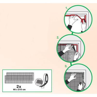 16. Tür-Moskitonetz 2x60x210 Schwarz