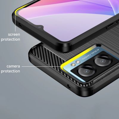 13. Carbon Case für Xiaomi Poco F4 5G flexible Silikon-Carbon-Hülle schwarz