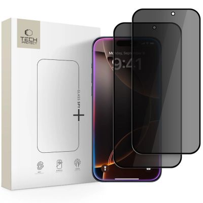 Tech-Protect Glass Spy+ 2er-Pack Sichtschutzglas für iPhone 16 Pro / 17 / 17 Pro