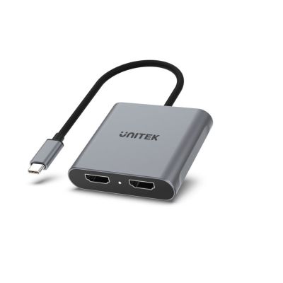 4. UNITEK Adapter USB-C - 2x HDMI 4K MST (M/F)