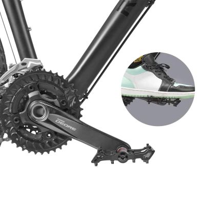 6. Rockbros 2020-12CBK Plattform-Fahrradpedale aus Aluminium – Schwarz