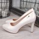 7. Perlbeige Plateaupumps W Sergio Leone