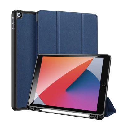 2. Dux Ducis Domo Hülle mit Klappe und Smart Sleep für iPad 7/8/9 10,2'' – blau