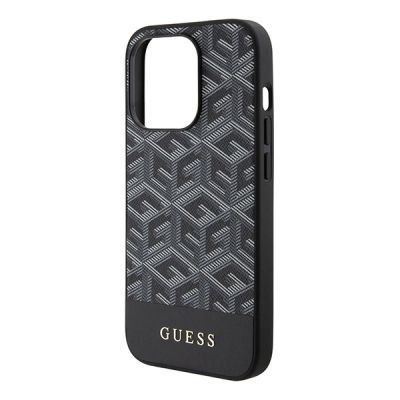 6. Guess GCube Stripes MagSafe Hülle für iPhone 15 Pro Max – Schwarz