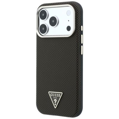 2. Guess Kevlar Triangle Logo MagSafe Hülle für iPhone 17 Pro Max / 18 Pro Max - Braun
