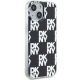 4. DKNY IML Checkered Mono Pattern Hülle für iPhone 15 Plus / 14 Plus – Schwarz