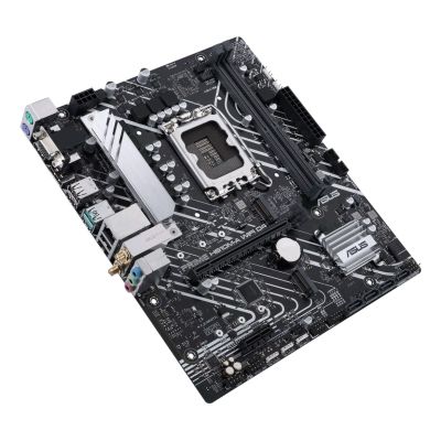 12. Asus | Mainboard H610M-A WIFI D4 | Intel Prozessorfamilie | Prozessorsockel LGA1700 | DDR4-Speichersteckplätze | 2 Speichersteckplätze | Unterstützte Festplattenschnittstellen: SATA, M.2 | Anzahl SATA-Anschlüsse: 4 | Chipsatz: Intel H610 | Formfaktor: mATX