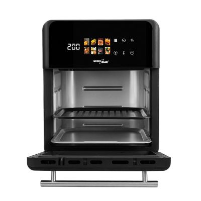 10. GREENBLUE FETTFREIE HEISSLUFTFRITTEUSE, LEISTUNGSSTARK 1800 W, FASSUNGSVERMÖGEN 10 L, 8 PROGRAMME, ZUBEHÖR, TIMER GB950