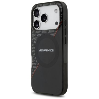 2. Mercedes AMG IML Doppelschicht-MagSafe-Hülle mit Rautenmuster für iPhone 18 Pro / 17 Pro – Schwarz und Rot