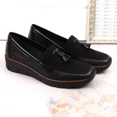 14. Rieker W RKR395 schwarze Keilschuhe
