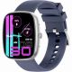 5. GRAVITY GT18-6 Herren-Smartwatch, schwarzes Silikonarmband + marineblaues Armband