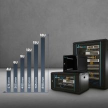 Extralink LITE 12U 530x400 Wand-Rackschrank Schwarz Freistehend/Wand-/Bodenrack Schwarz
