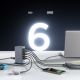 9. Joyroom JR-TCM02 Multiport-GaN-Ladegerät 65W EU 4x USB-C 2x USB-A - Dunkelgrau