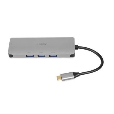 3. IBOX HUB USB IUH3RJ4K USB 3.2 LAN HDMI 4K PD100W