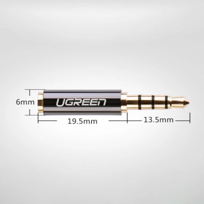 7. Ugreen Audio-Adapter Klinke 3,5 mm Stecker auf Klinke 2,5 mm Buchse schwarz (20502)