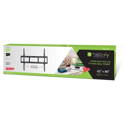 3. TECHLY TV-Wandhalterung LED/LCD 42-80 Zoll 60 kg S