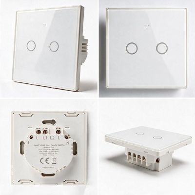 5. QOLTEC LICHT-EIN/AUS-SCHALTER | 2-KANAL-TOUCH-BEDIENUNG | WLAN | TIMER | TUYA | WEISS
