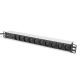 6. Digitus PDU 19" Rackmount-Steckdosenleiste, 10 x C13-Steckdosen, 2,0 m, 1 x C14-Stecker, 10 A, Überlastschutz, Aluminiumprofil