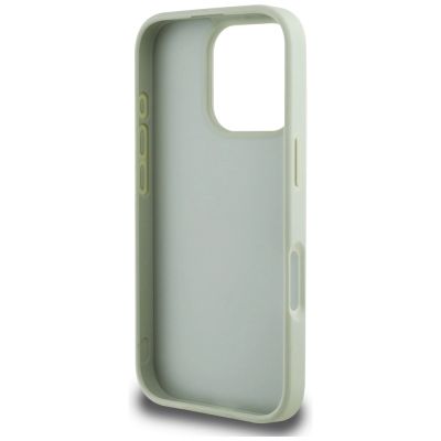 7. Guess Grained Big 4G Logo Small Classic Logo Hülle für iPhone 16 Pro - Grün