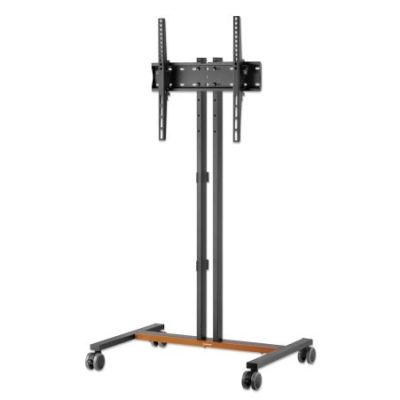 2. Mobiler TV-Ständer für 34-55 Zoll, bis 35 kg, höhenverstellbarer Boden