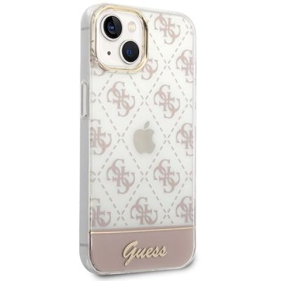 4. Guess GUHCP14MHG4MHP iPhone 14 Plus 6,7 "rosa / rosa Hardcase 4G Pattern Script