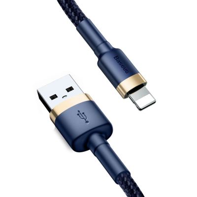 2. Baseus Cafule USB-A / Lightning 1,5A QC 3.0 Kabel 2 m - Blau-Gold
