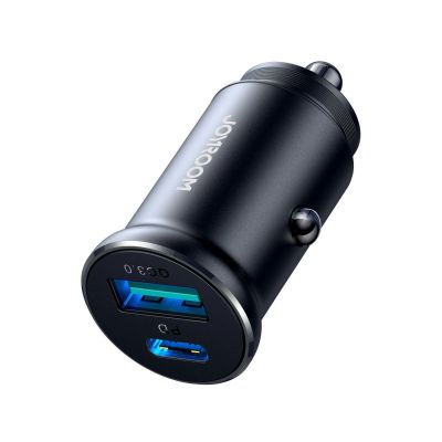 3. Joyroom JR-CCN05 30W USB-A/USB-C Mini-Autoladegerät – Schwarz