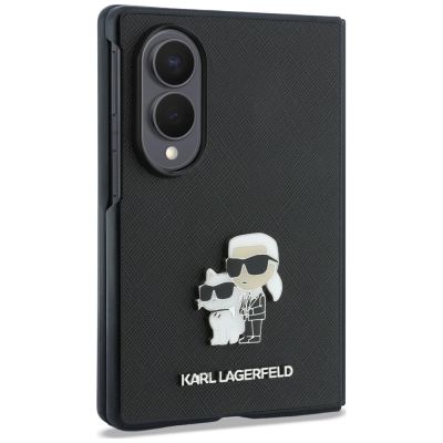 3. Karl Lagerfeld Saffiano Karl&Choupette Pin Case für Samsung Galaxy Z Fold 8 - Schwarz