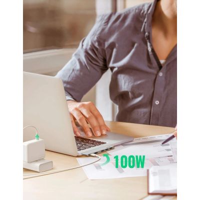 14. HUB Ugreen 60559 2x USB-C / USB-C PD (Thunderbolt 3, 100 W, 4K 60 Hz, 10 Gbit/s) / HDMI 4K 30 Hz / 3x USB 3.0 für MacBook Pro / Air – Grau