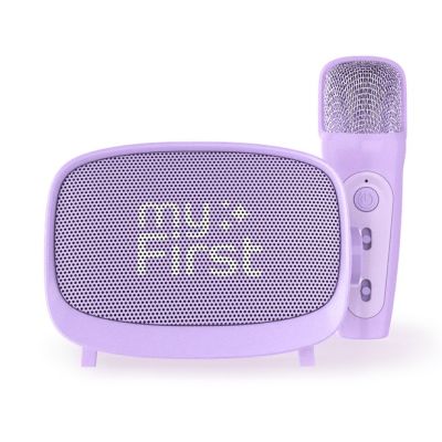 myFirst Voice 2 - Karaoke-Set für Kinder - Mikrofon und drahtloser Lautsprecher mit Klangveränderungseffekten (lila)