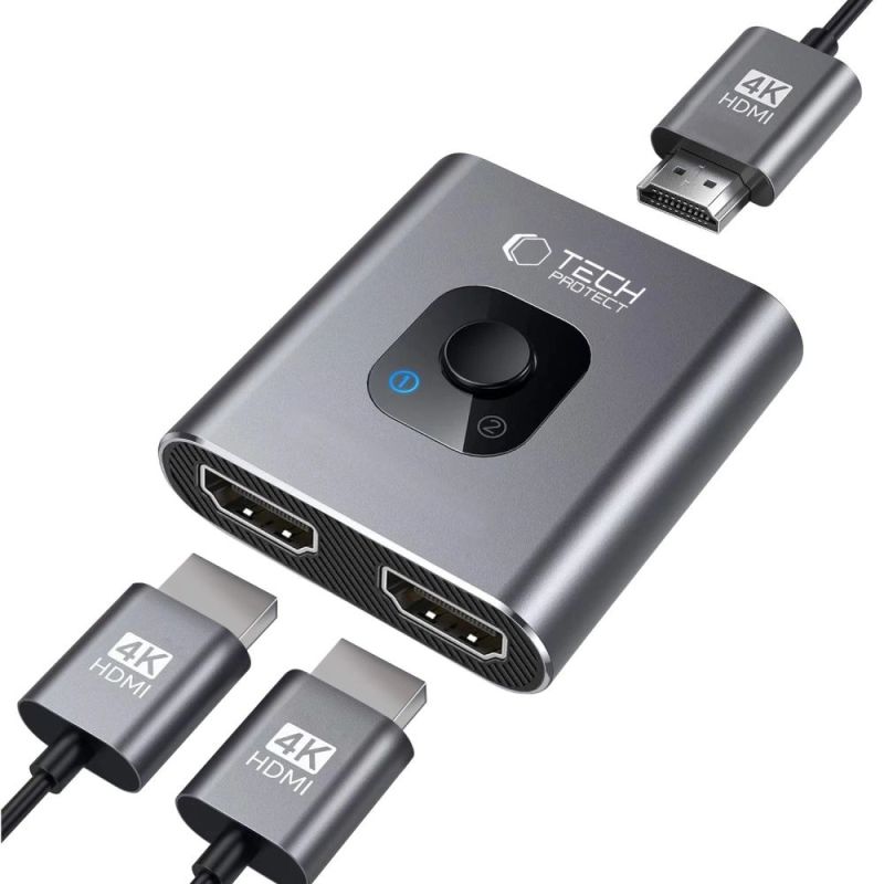 2. Tech-Protect HB07 HUB Adapter 2in1 HDMI 4K 60HZ - grau