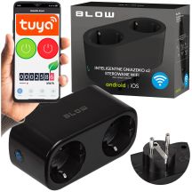 BLOW SMART DOPPELSTECKDOSEN-KONTROLLE MIT WLAN-FUNKTION TUYA SCHWARZ
