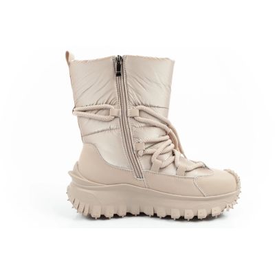 4. Lee Cooper Damen Winter Trekking Sportschuhe, isoliert, beige, Naturleder