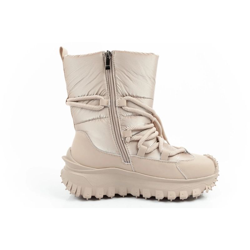 4. Lee Cooper Damen Winter Trekking Sportschuhe, isoliert, beige, Naturleder