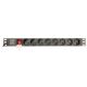 GEMBIRD 19-Zoll-Rack-Steckdosenleiste PDU EG-PDU-014 1U, 16 A, 8 x SCHUKO, 3-m-Kabel