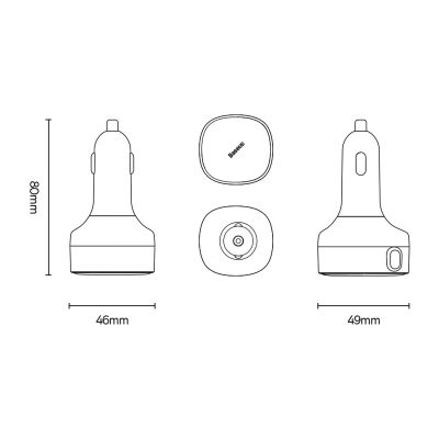 24. Baseus Enjoyment 2in1 Autoladegerät 30W schwarz (CGTX000001)