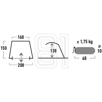 3. High Peak Rapid 80 Strandzelt 10139