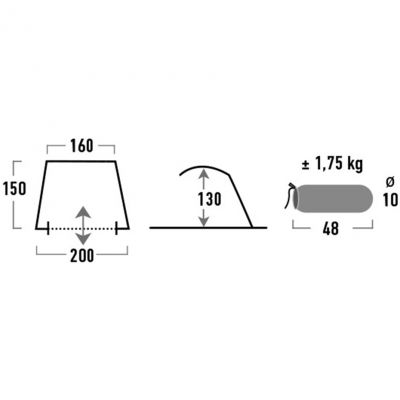 3. High Peak Rapid 80 Strandzelt 10139
