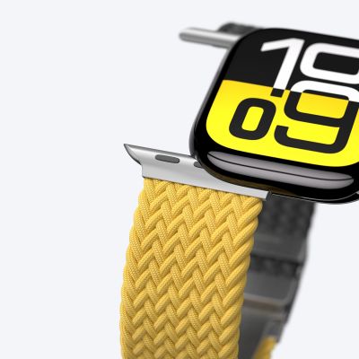 6. 2er-Set AmazingThing Blend Band für Apple Watch 45/46/49 mm - Gelb-Schwarz/Schwarz