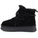 5. Damen-Ankle-Boots aus Leder mit Plateausohle, Wildleder, schwarz, Big Star UU274314