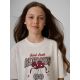 3. Mädchen-T-Shirt mit kastenförmigem Schnitt und Aufdruck 4F 4FJRAW26TTSHF4239-11S