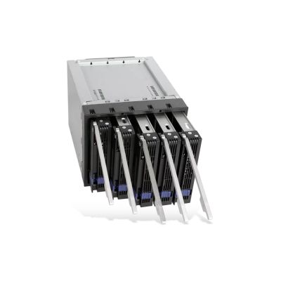 3. IcyDock Montageplatte 5x8,9cm SATAI-III in 3x5,25" MB155SP-B bk