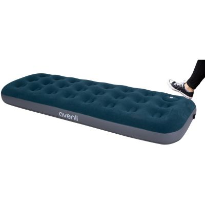 34. Beflockte Matratze für 1 Person mit integrierter Fußpumpe 191x73x22cm 24130