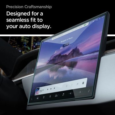 12. Spigen Glas.tR EZ Fit gehärtetes Glas für Tesla Model X 2022 / Model S 2021 – Schwarz