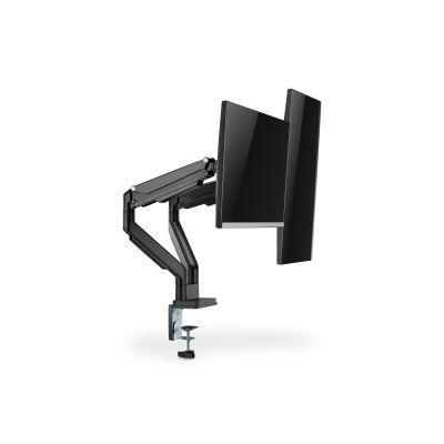 29. Doppelter Schreibtischarm (Klemme) für 2 x LCD-Monitore, max. 32 Zoll, max. 2 x 9 kg, neig- und schwenkbar, schwarz