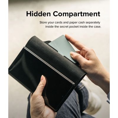 10. Ringke Folio Signature Flip Leather Case für Samsung Galaxy S22+ (S22 Plus) Schwarz (FSS118R262)