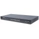 Intellinet 561198 Netzwerkkabel, Managed L2+ Gigabit-Ethernet (10/100/1000) mit PoE-Unterstützung, 1 HE, Schwarz