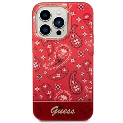 3. Guess GUHCP14LHGBNHR iPhone 14 Pro 6,1" rot/rote Hardcase Bandana Paisley