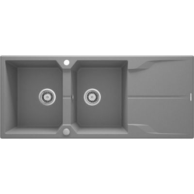 Granitspüle mit zwei Becken und Abtropffläche ZQN_S213