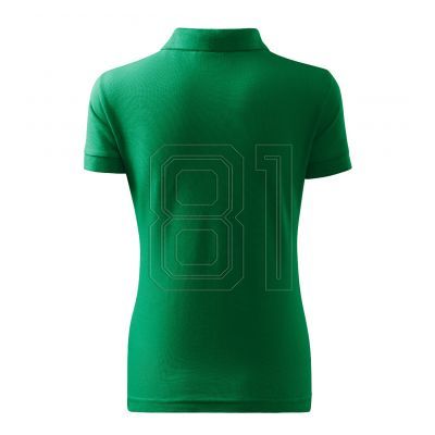 3. Malfini Cotton W MLI-21316 Grasgrünes Poloshirt